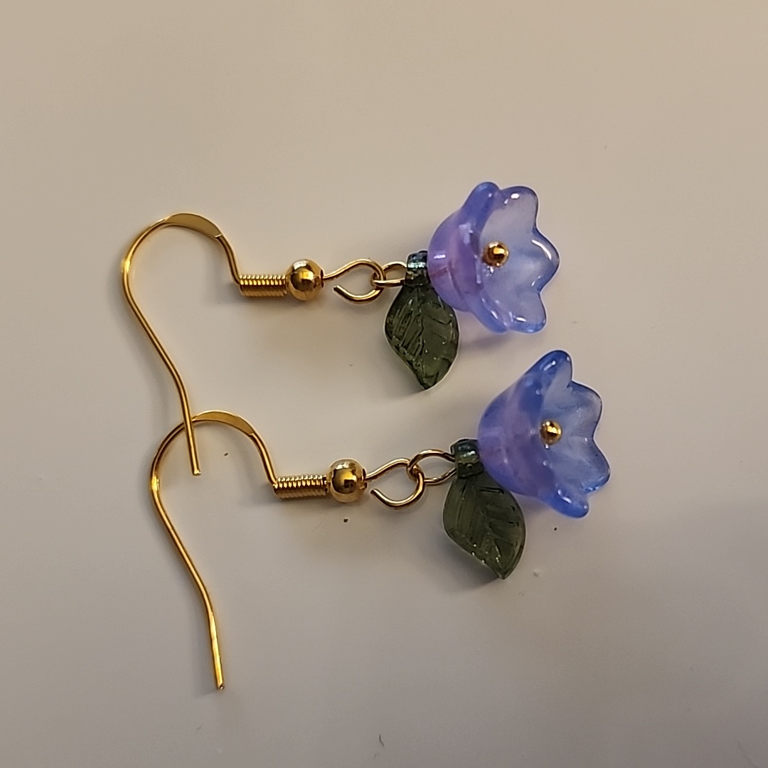 Flower Earrings Floral Earrings Blooming Earings Colorful Earrings Eg 10$